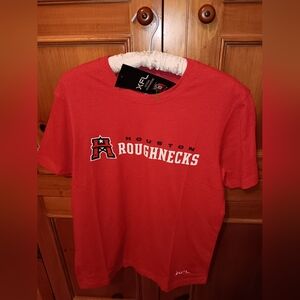 Houston Roughnecks Red T-Shirt Small New With Tags